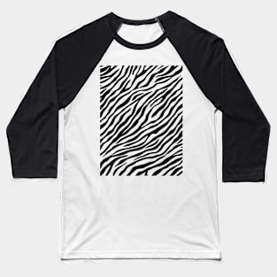 Savage Black and White Tiger Pattern Animal Print Wild Safari Baseball T-Shirt